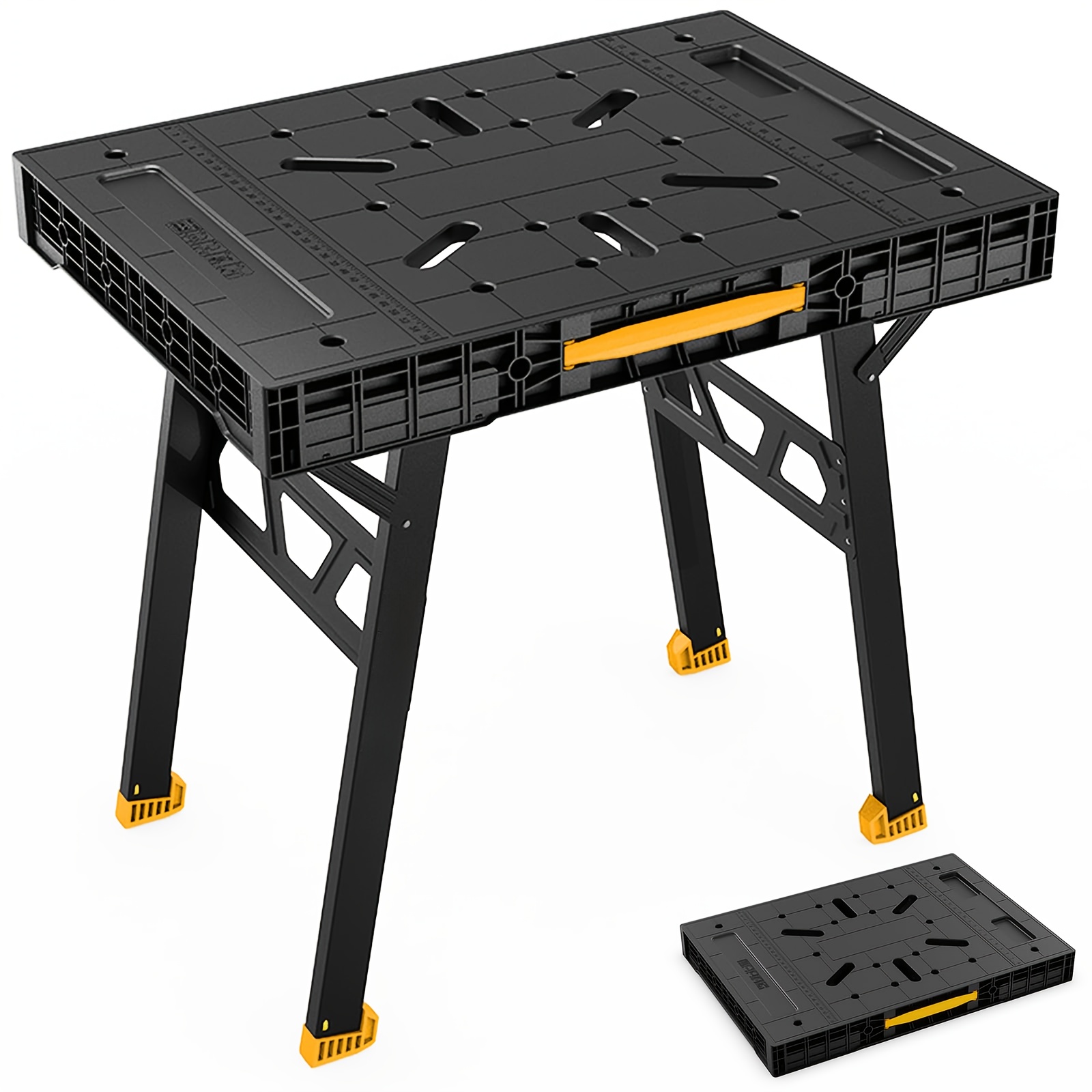 Folding Workbench, Portable Workbench, Woodworking Table, Load-bearing 450kg, Foldable , Suitable For Woodworking, Diy, Home Storage