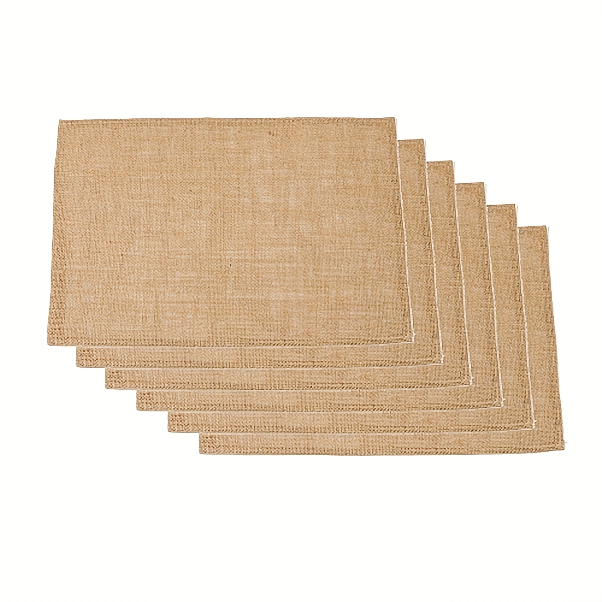 TEMU 4/6pcs Dessous de verre rectangulaire nordique, Nappe, Accessoires de cuisine, Nappe de table, Tapis de table au design tressé bohème pour table