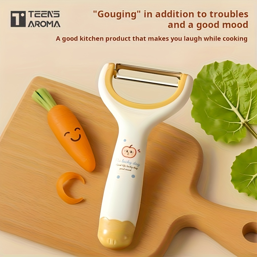 E-shop Edelstahl-Schäler mit ergonomischem Griff & scharfer - Hochleistungs-Schäler aus lebensmittelechtem Edelstahl für Gemüse, Obst, Käse, Kartoffeln