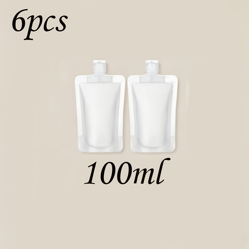 TEMU 6pcs Reusable Travel Dispensing Bags, Suitable For Reusable Like Toiletries, Portable Lotion Containers, Travel Distribution Bags, Cosmetic