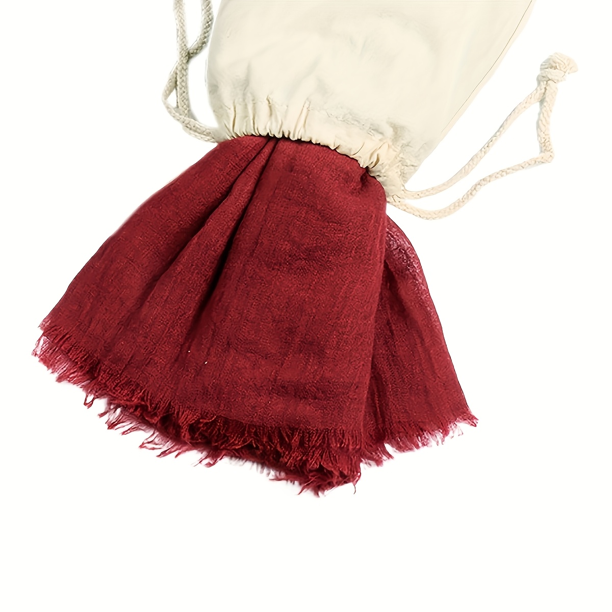 E-shop Bohemian-Stil Lockerer Schal mit Fransen, Leichter Atmungsaktiver Gaze-Stoff, Winddichter Strand-Wüsten-Outdoor-Reiseaccessoire für Damen,