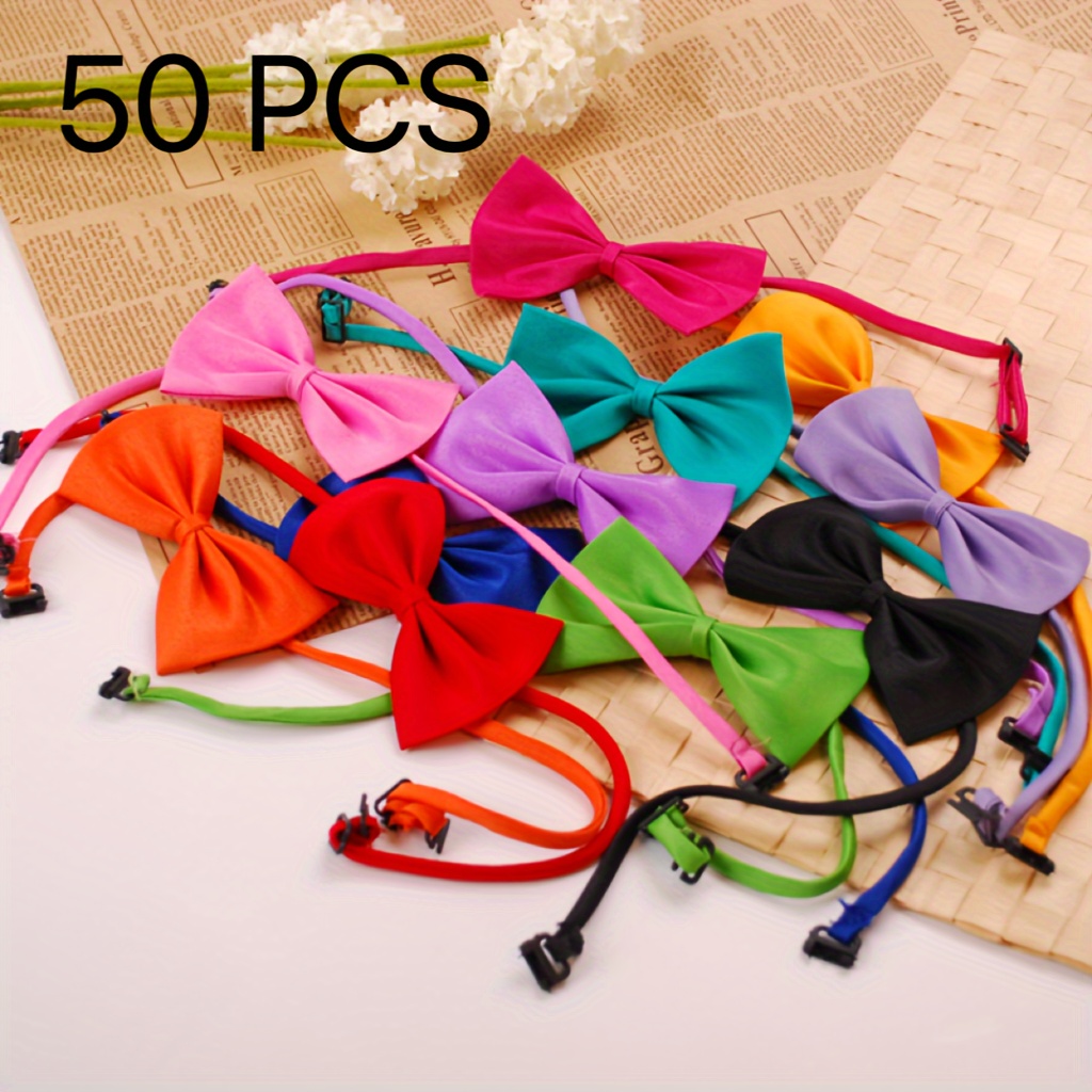 

50pcs Pet Grooming Accessories - Mix Of Bowties , , And In Assorted