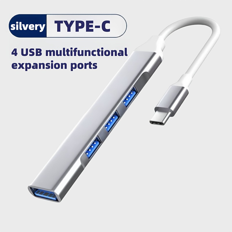 3-puerto usb 3.0 hub adaptador con conector tipo-c, diseño  , compatibilidad universal para teléfonos, teclados, ratones, dispositivos con alimentación usb, hembra a  ,   y reproducir, compacto para viajes detalles 2