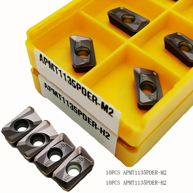 Image of Apmt1135pder-m2 Apmt1135pder-h2 Carbide End Mill Cnc Milling Insert For Steel And Stainless Steel, High Strength, High Toughness