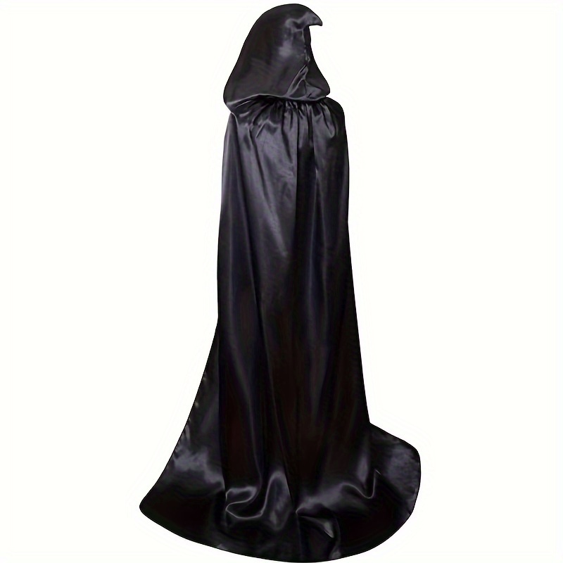 TEMU New Halloween Cloak Of Death, Vampire Cloak·party Costume Adult Black Cloak