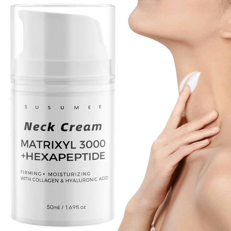 Image of 3000 Firming Neck Cream-with Hexapeptide, Collagen And Hyaluronic Acid, Firming And Nourishing Neck Skin, With Plant Squalane, For Men And Women 50ml/1.69fl.oz With Plant Squalane