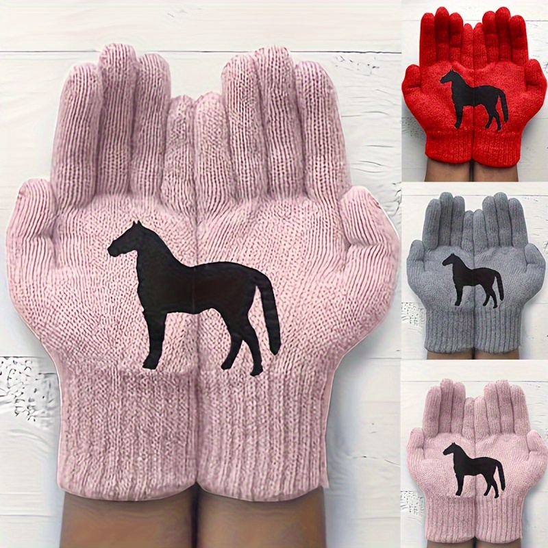 

Women's Knitted Gloves Thickened Gloves For