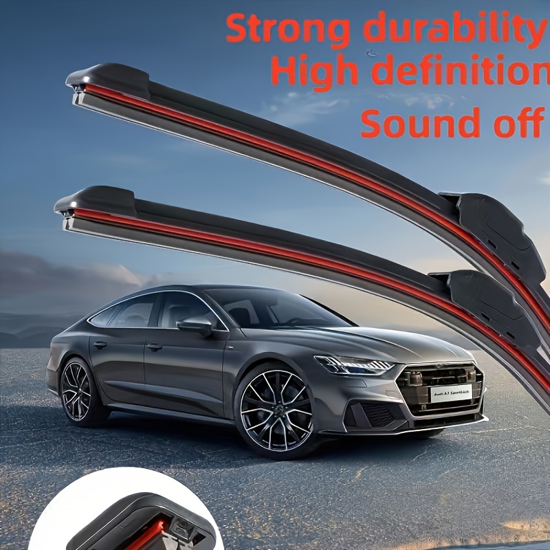 

1pc Automotive General Wiper/double Rubber Strip U-type Wiper/multi-function Boneless Double Rubber Strip Wiper Blade/hd Static Durability