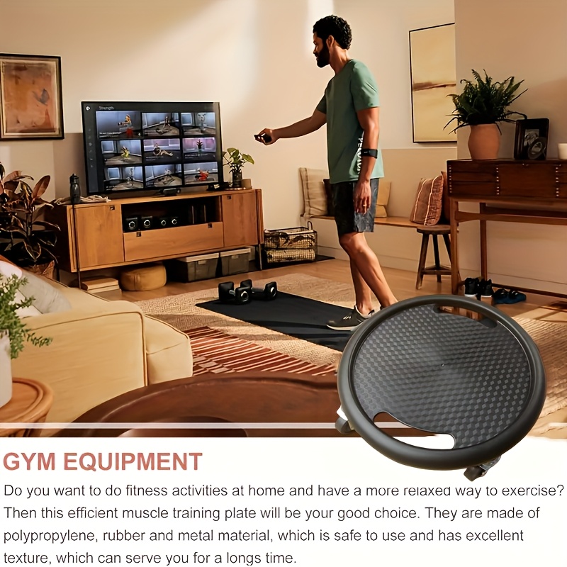 Fitness Sliding Discs with Wheels, a Multifunctional Core Workout Board Featuring a Roller And Handle Design, Quiet Exercise Equipment for Full-Body Muscle Training, Made of Durable PP And Stainless Steel, Gym Accessories.