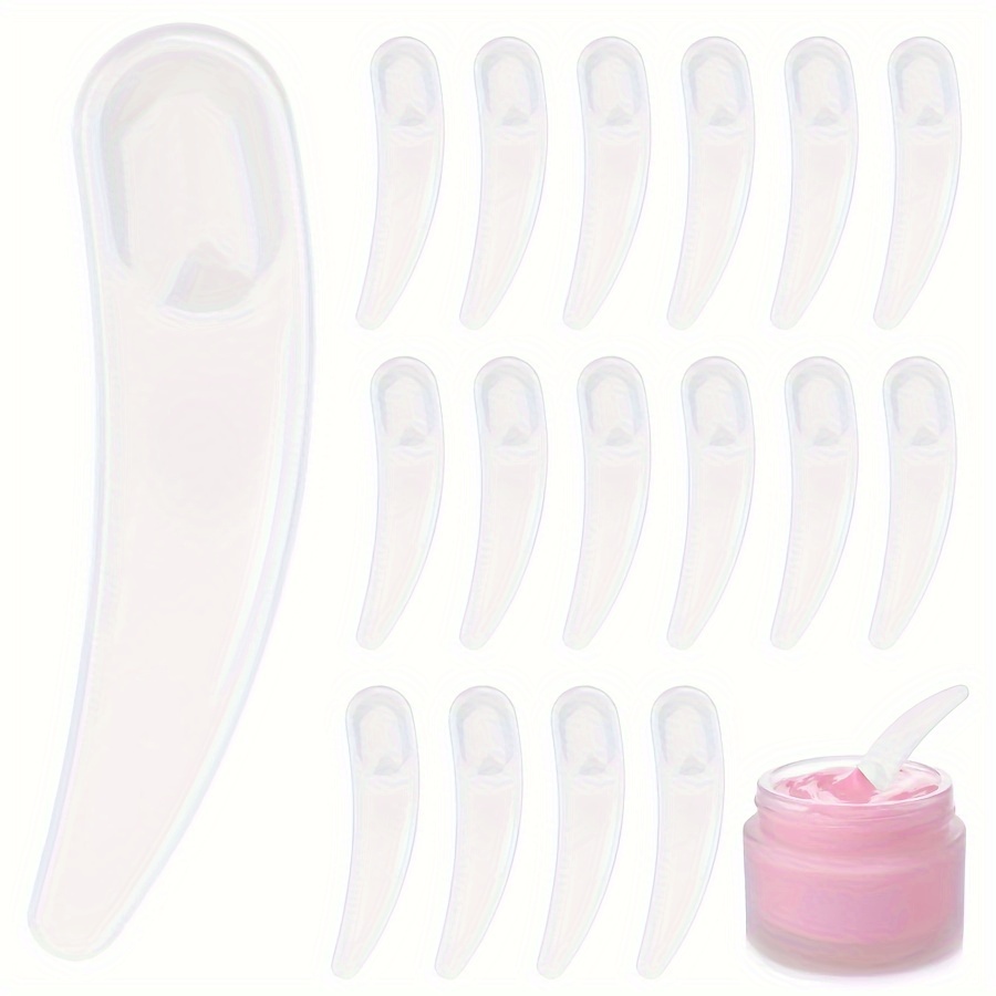 

10 Pcs/20 Pcs Spatules de Maquillage en Plastique - Hypoallergéniques, pour l'Application des Soins de et des Crèmes pour