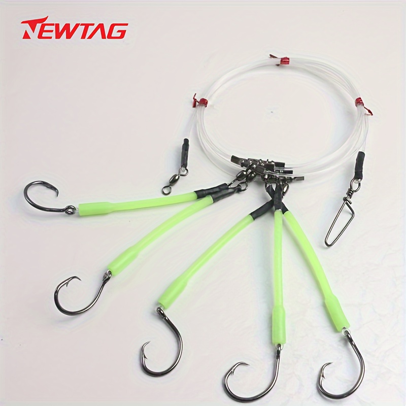 

1pc Deep Drop Rig With 5 Hooks, Sea Fishing Tackle, Fishing Accessories For Big Game