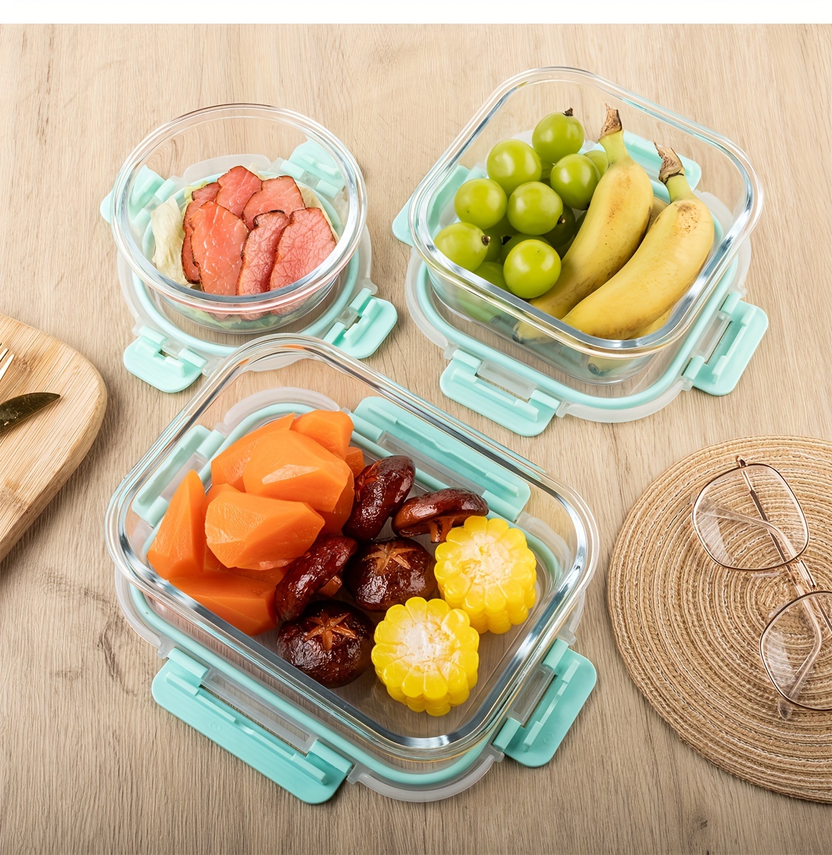 12 pack 12 containers 12 lids glass storage containers with lids leak proof meal prep containers dishwasher microwave oven freezer   food storage containers for   to go Product details 6