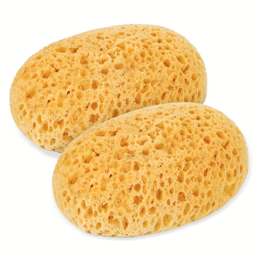 TEMU 1/2 Pack Unisex Bath Seaweed Sponge, Rub Bubbles, Scrub Exfoliating Honeycomb, Cleansing Bath Seaweed Sponge