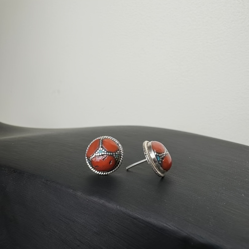 Women's Tibetan-Style Ethnic Ear Studs, Unique Design
