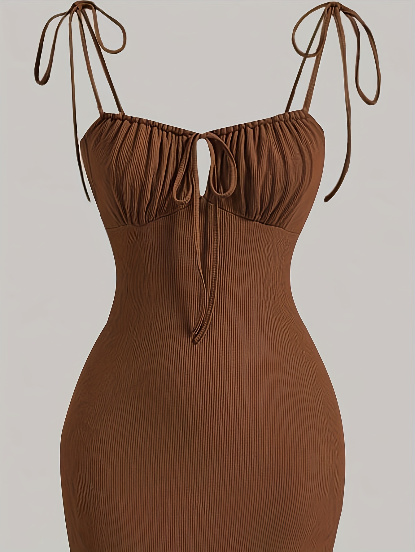 bust tie bodycon ruched dress Tie Front Ruched Bust Cami Dress  Parthea Fashion