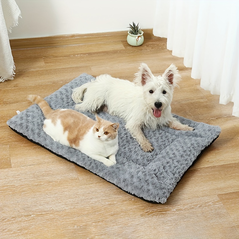 

Reversible Dog Bed Crate Pad Mat For Dog Cages Fluffy Washable Dog Bed For Large Medium Small Size Dog Soft Kennel Pad Sleeping Mattress Anti-slip Pet Bed