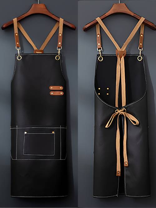 premium fashion apron with heavy duty cross back straps lightweight kitchen apron unisex workwear multi pocket storage design ideal for chefs cooking gardening cafes bbq hairdressing and nail salon workwear