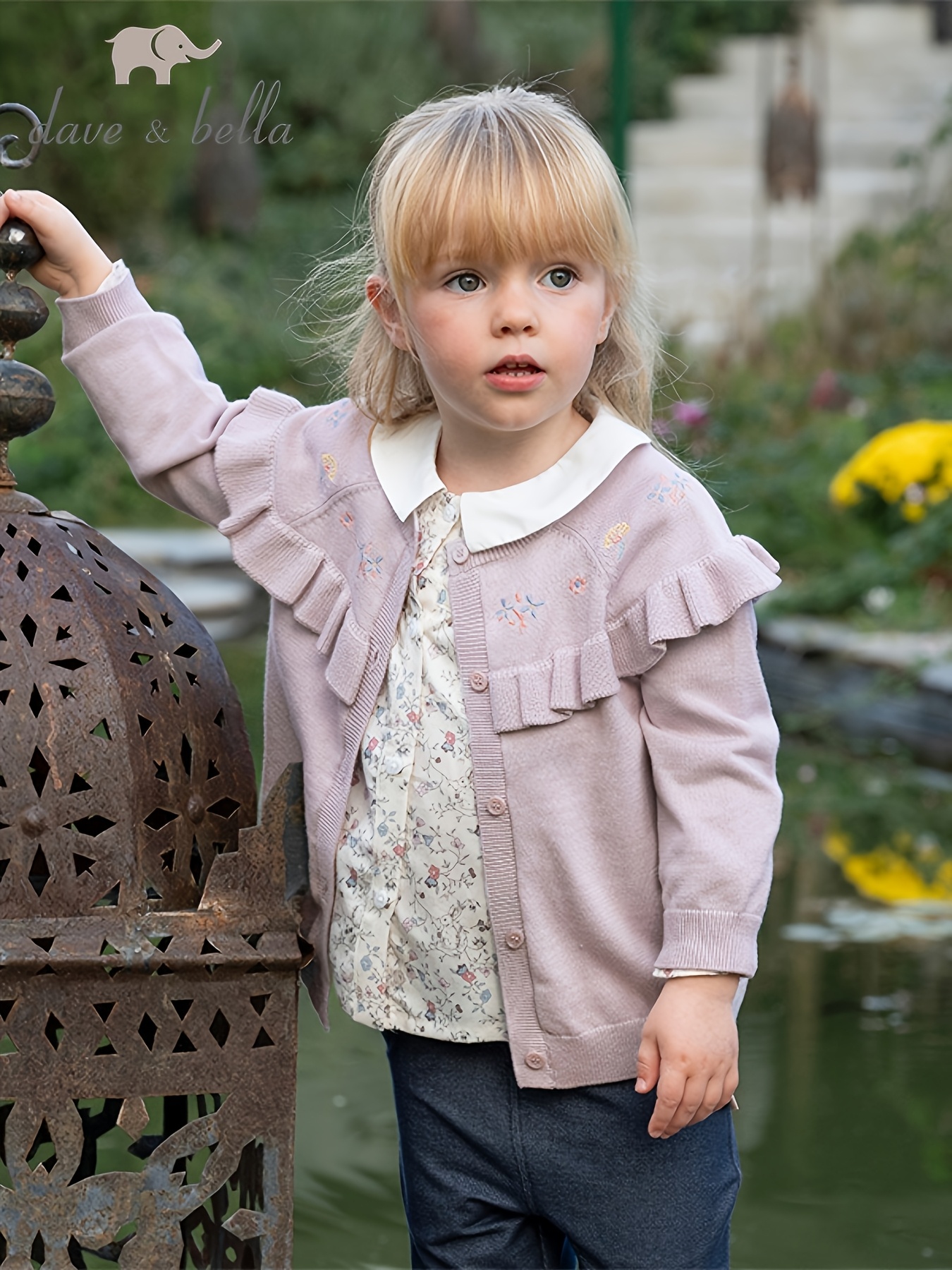girls' light pink cardigan soft cotton Temu Norway