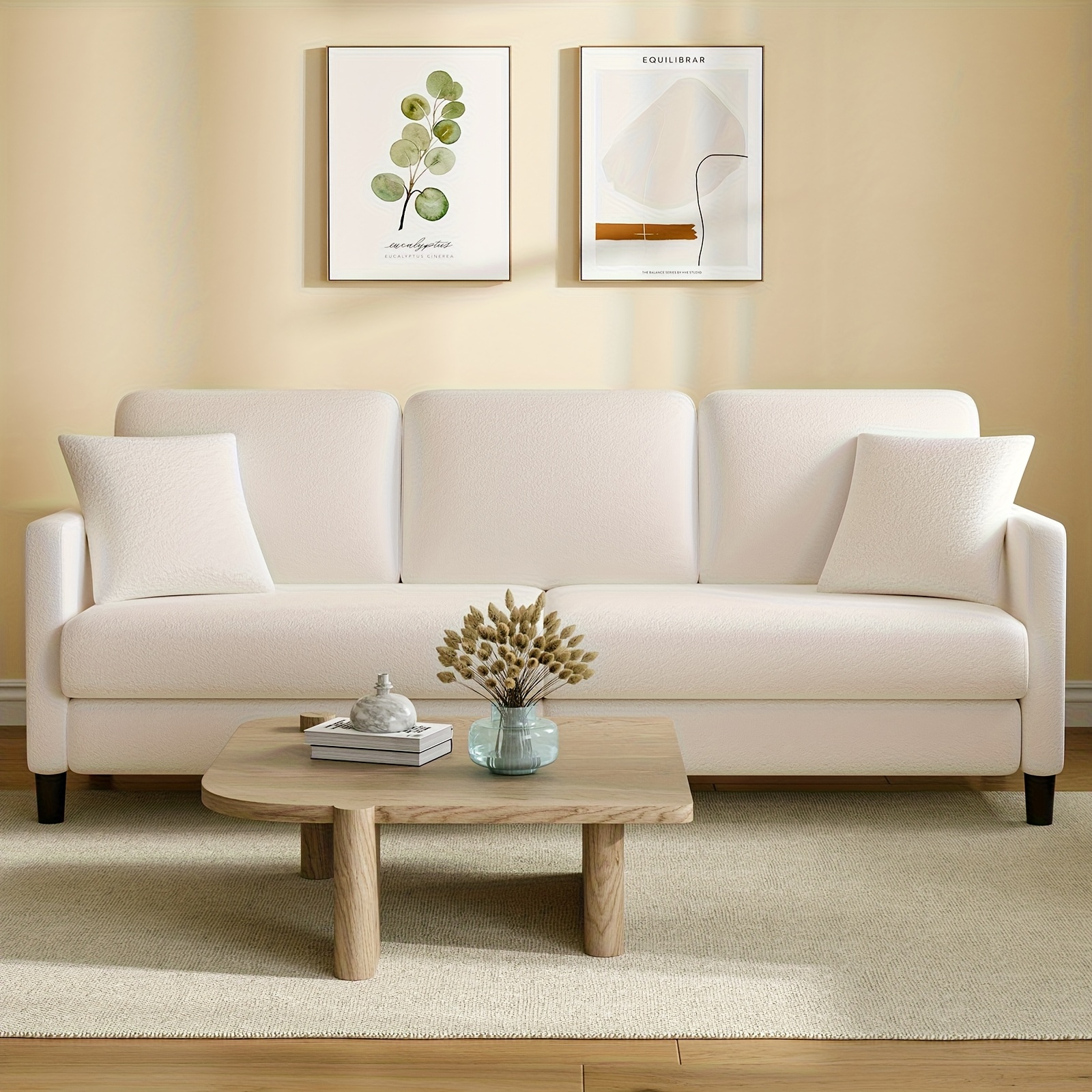 3 Seater Teddy Velvet Sofa Love Seat Settee Room Apartment Office Couch