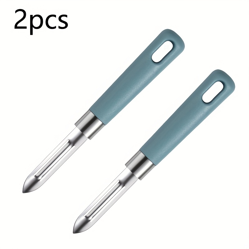 TEMU 2pcs Stainless Steel Vegetable And Fruit Peeler, Melon Grater, Multifunctional Food Slicer, Peeler, Potato Peeler, Suitable For Vegetables,