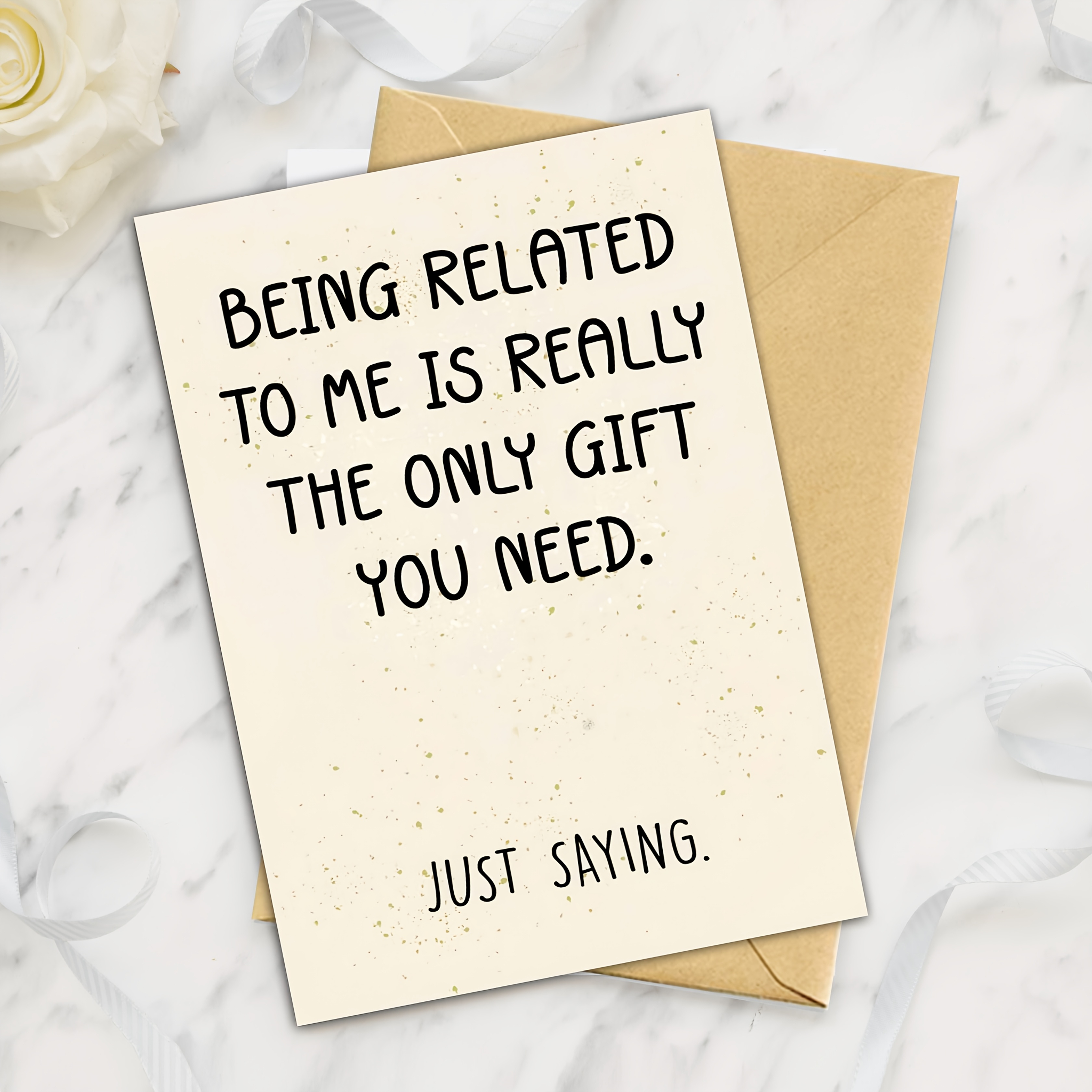 A, Funny Birthday Card for Siblings, Humorous And Cute Joke Birthday Card, for Cousins Nieces And Nephews Mom And Dad, Fun Happy Birthday Gifts for Family And Friends with Envelopes