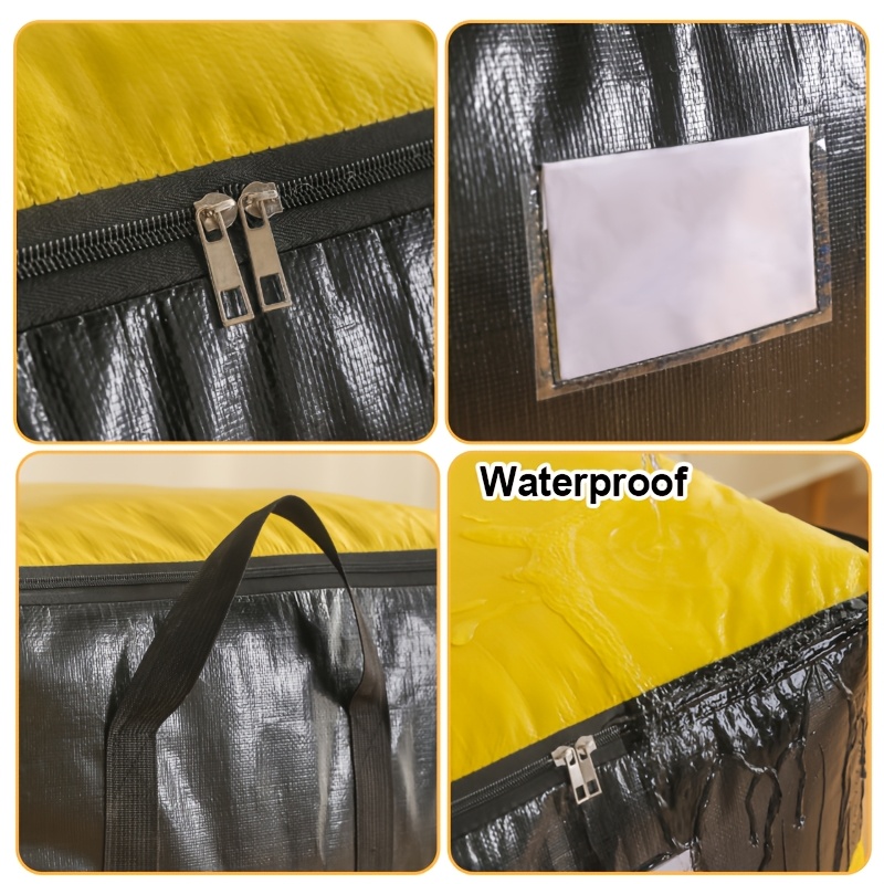 6-Pack Heavy Duty Waterproof Moving Storage Bags
