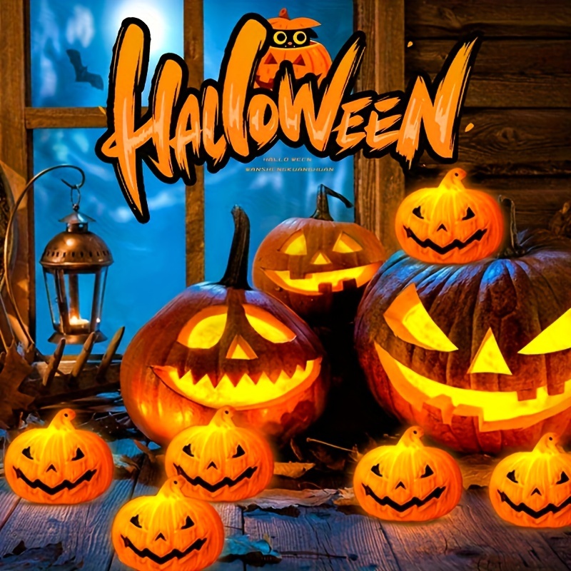 

12pack Halloween Lantern Pumpkin Lights Battery Operated, Halloween Pumpkins Decorations Indoor, Light Up Pumpkin Indoor, Halloween Decorations, For Home Favors