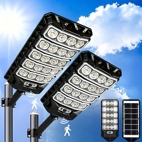 outdoor solar led street light ip65 waterproof solar street light 800 led beads 3000 solar street light 6500 light dusk to dawn suitable for gardens courtyards garages parking lots