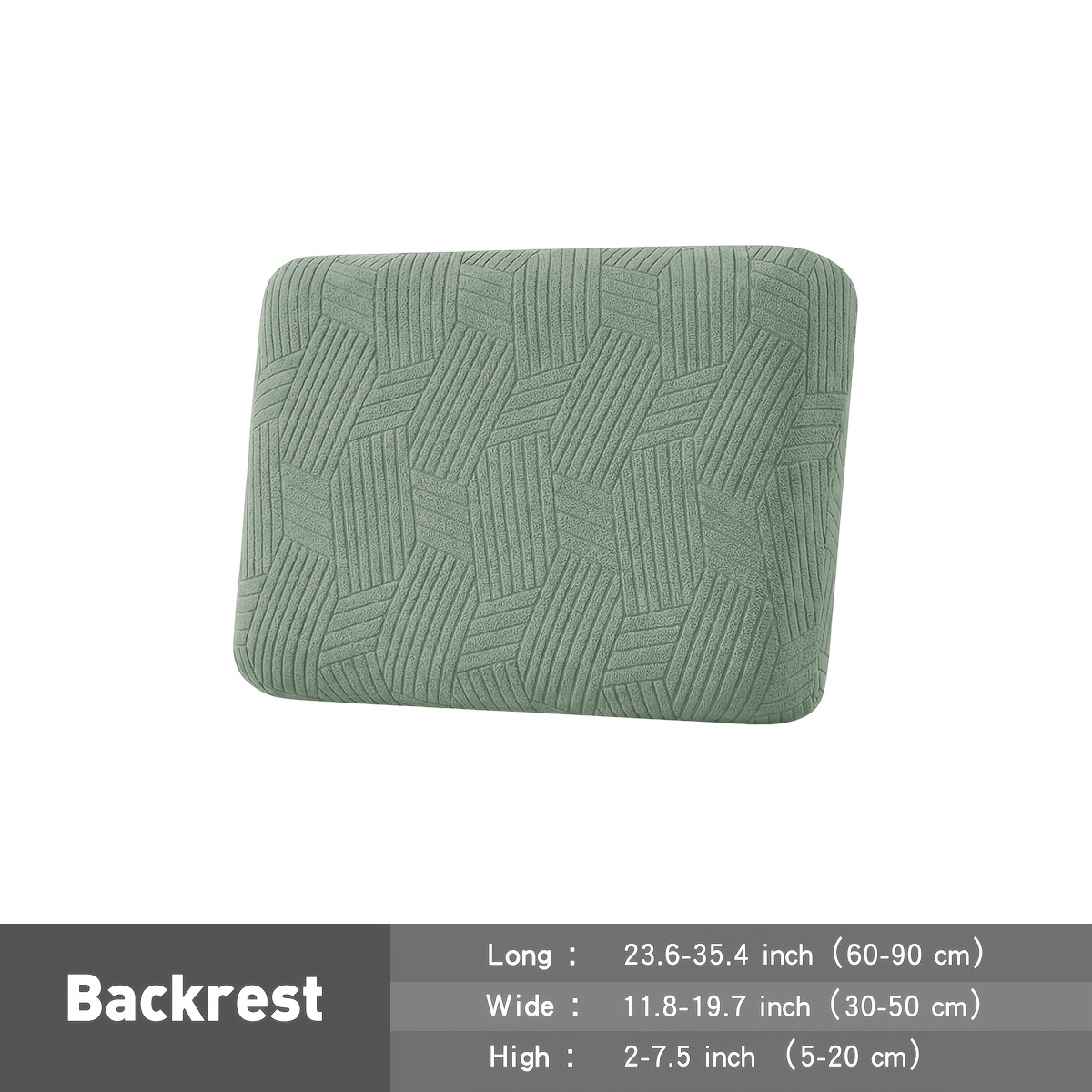 TEMU 1 Housse de canapé simple 3D géométrique en velours jacquard, protecteur de coussin de canapé élastique