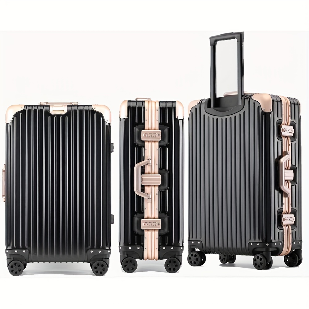 TEMU 1pc Joorti Luggage, Aluminum Alloy Tsa , Wheels, Aluminum Frame, , , Sturdy, , Large For