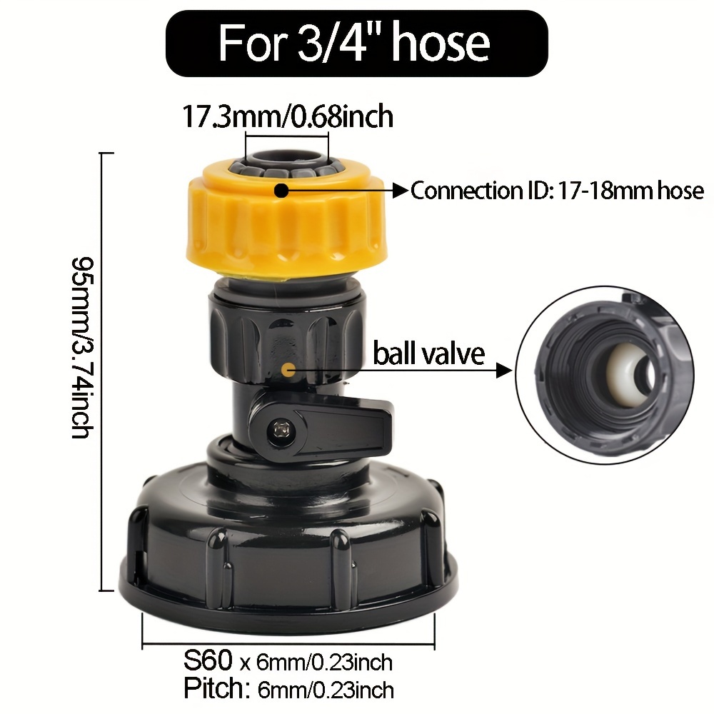 GEDEGOOK IBC Container Accessori, IBC Adattatore Rubinetto
