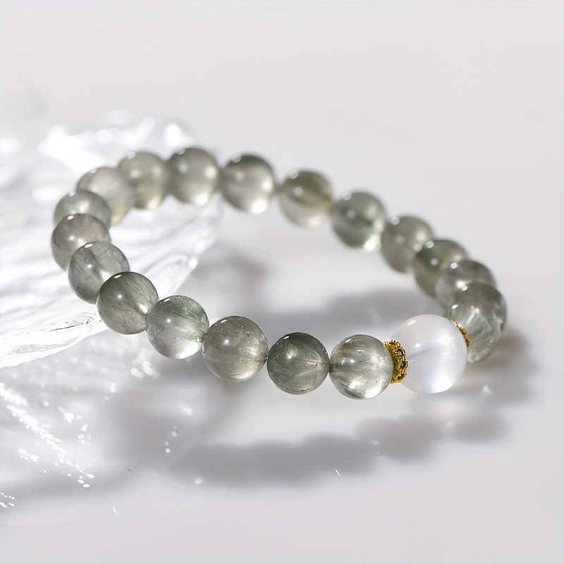 Green Crystal Bracelet with Moonstone And Crystal Beads