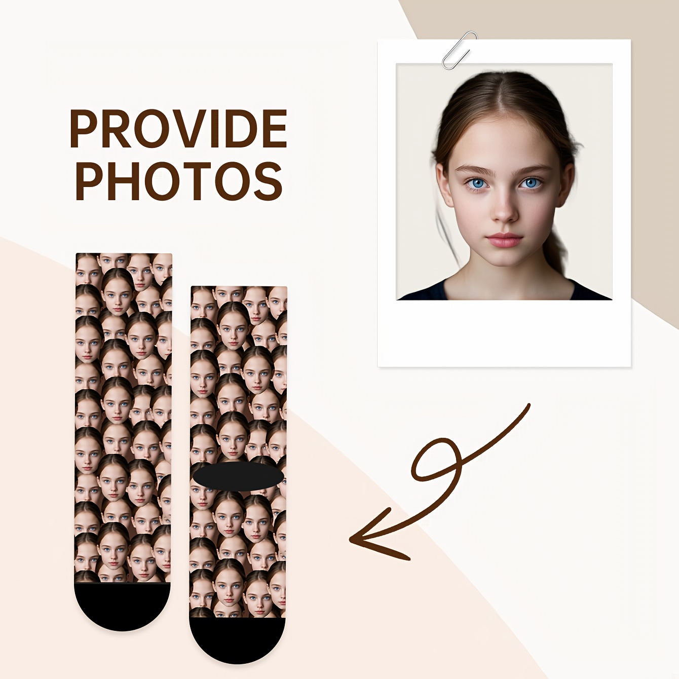 Image of Customized Unisex Mid-calf Socks With Personal , Valentine's Day And Birthday Gifts - Unique Personality Custom Fun Socks