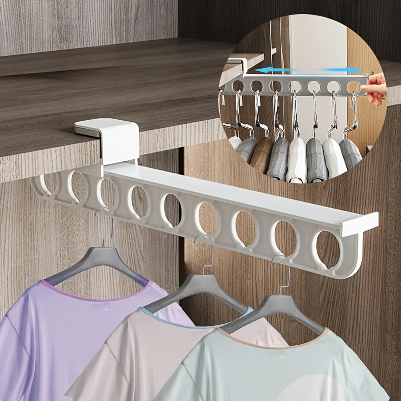 

Space-saving Pull-out Wardrobe Valet Rod - No-drill Installation, Expandable Trouser Rack For Closets & Bedrooms