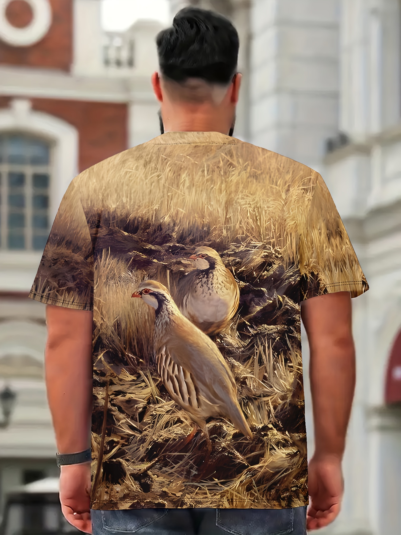Mens Clothing Bird Shirt Mens Wild Bird 3d Printed Men's Graphic T