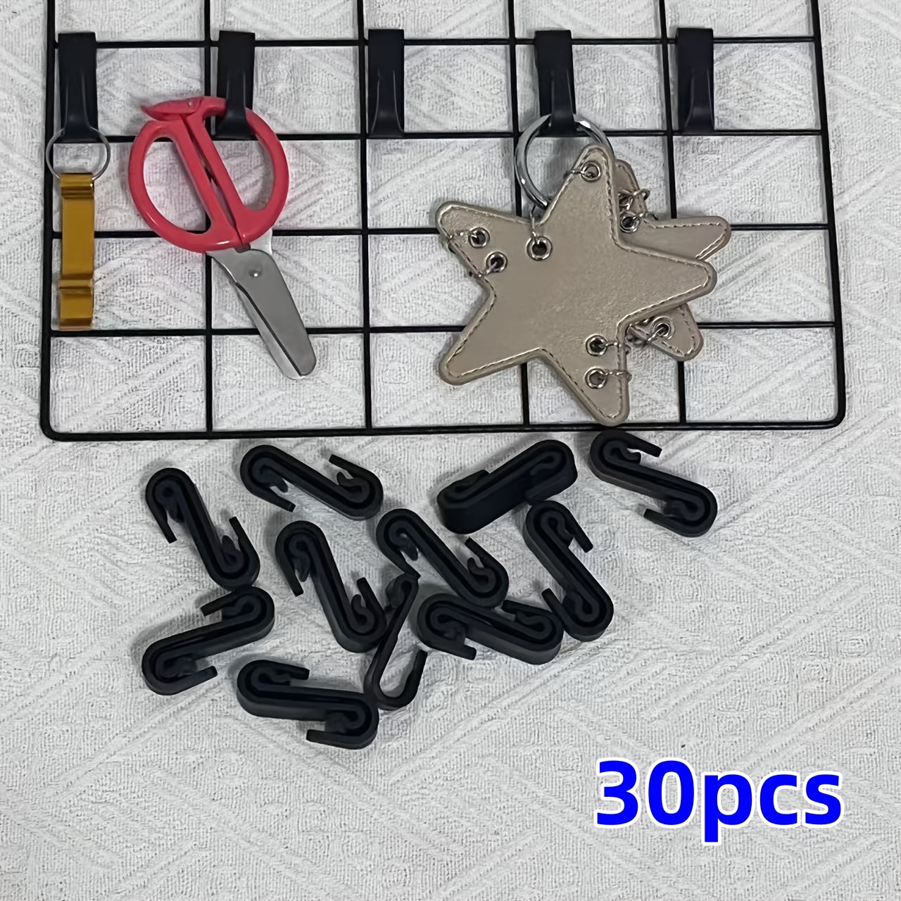 TEMU 30 Crochets Muraux Durables en Plastique pour Panneaux Moustiquaires, Compléments pour Présentations Murales, Présentoirs de Vente au Détail,