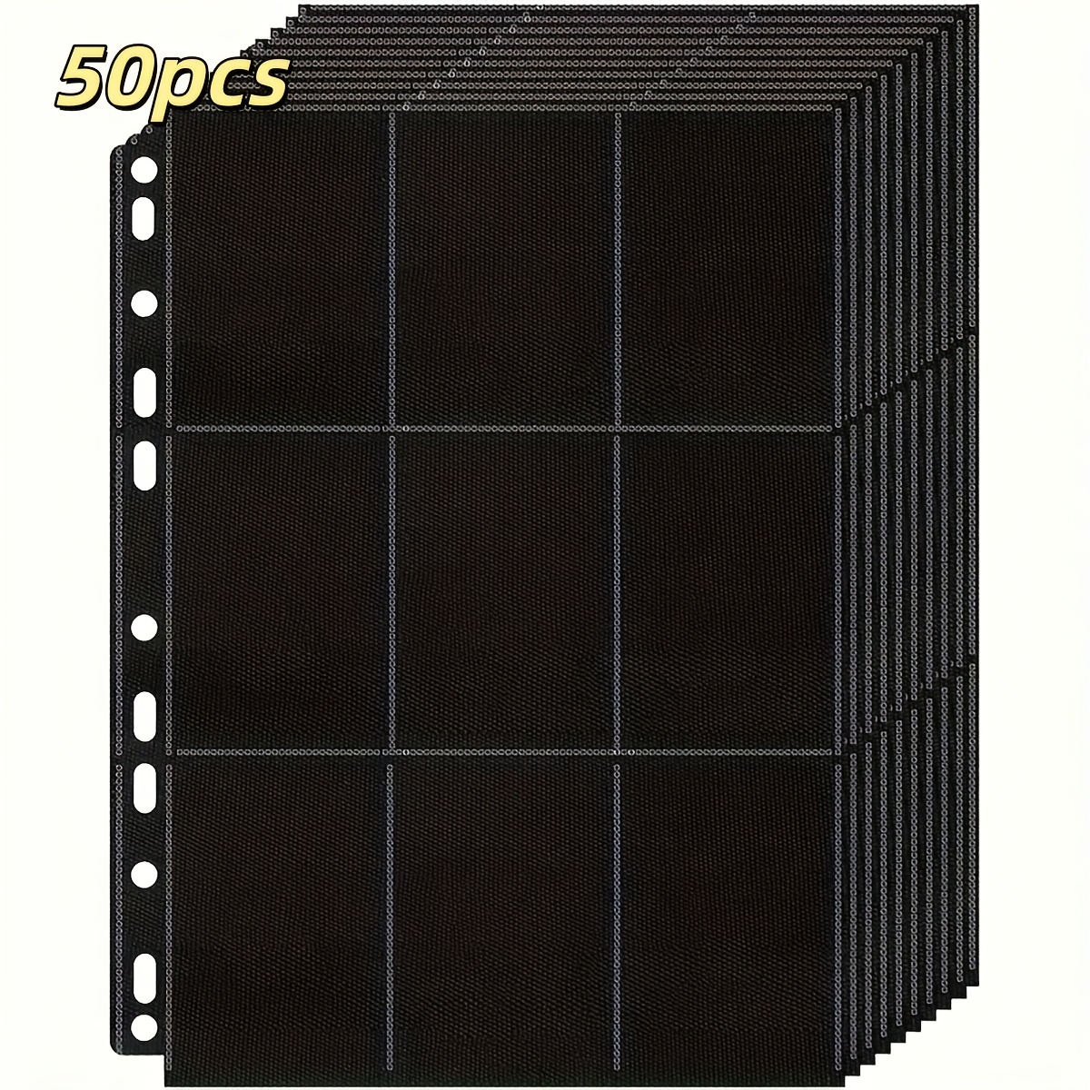 baseball card sleeve sheets 50/200 Double-Sided Sheets Trading Card Sleeves, 900 Pockets, 11 Holes Fit  3-Ring Binder * for Standard Size Sports Cards, Durable Protection and Easy  Organization for Baseball Cards