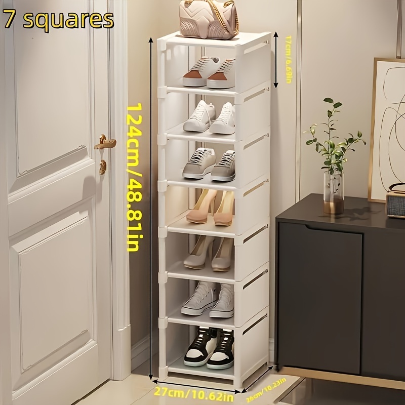 7 tier shoe organizer rack     construction space   storage for 4 7 pairs of footwear ideal for entryway closet bedroom living room boots organization details 8