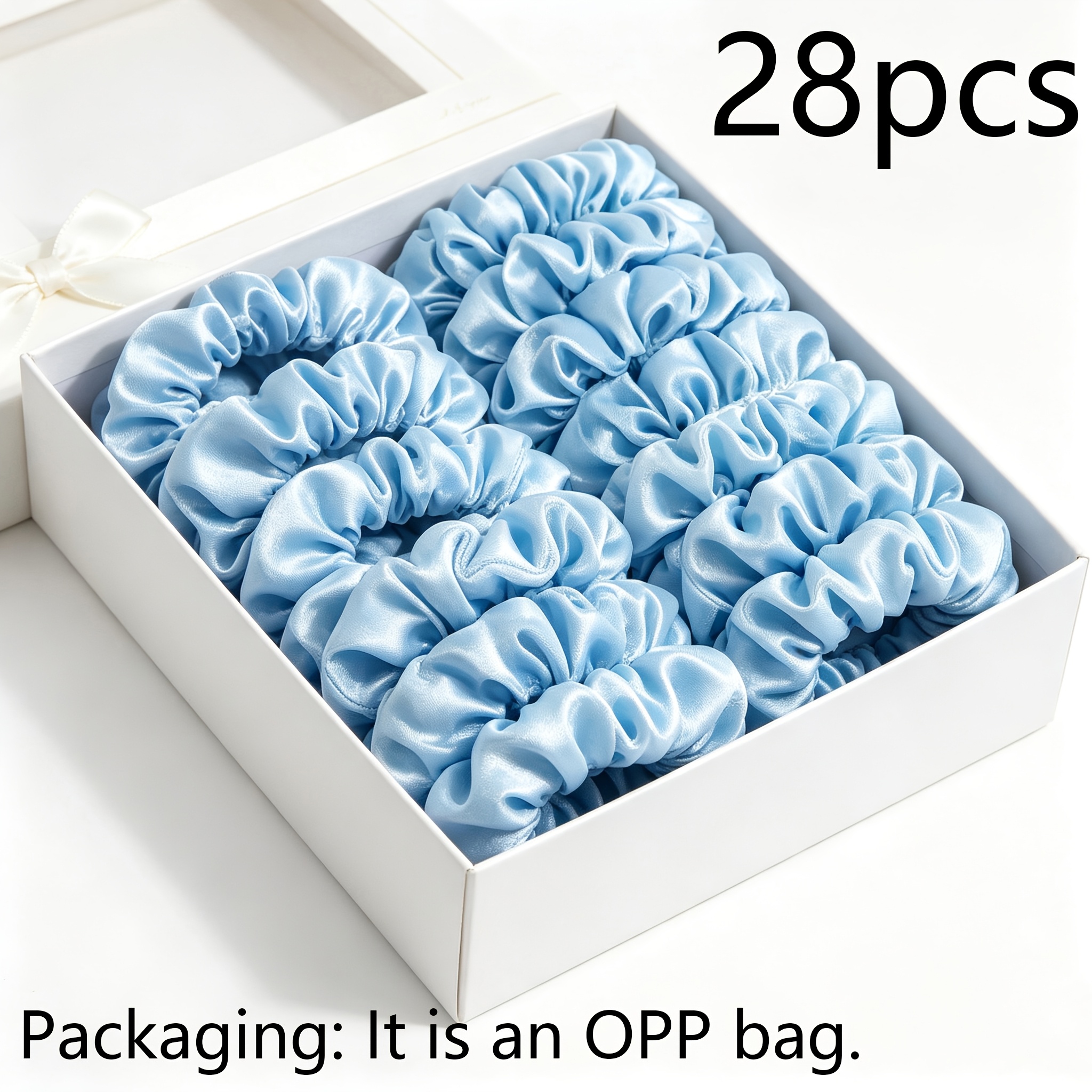 TEMU 28pcs Simple And Versatile Pleated Small Hair Ties, Durable And Elastic, For High And Low Ponytails And Buns, Hair Accessories