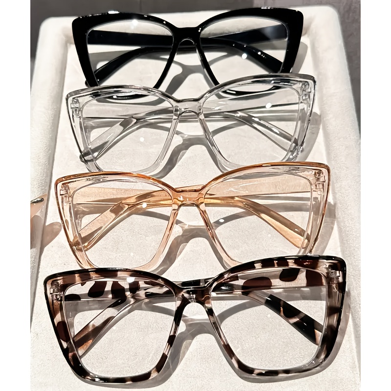 set occhiali gatto moda lenti in pc antiriflesso moda Temu Italy