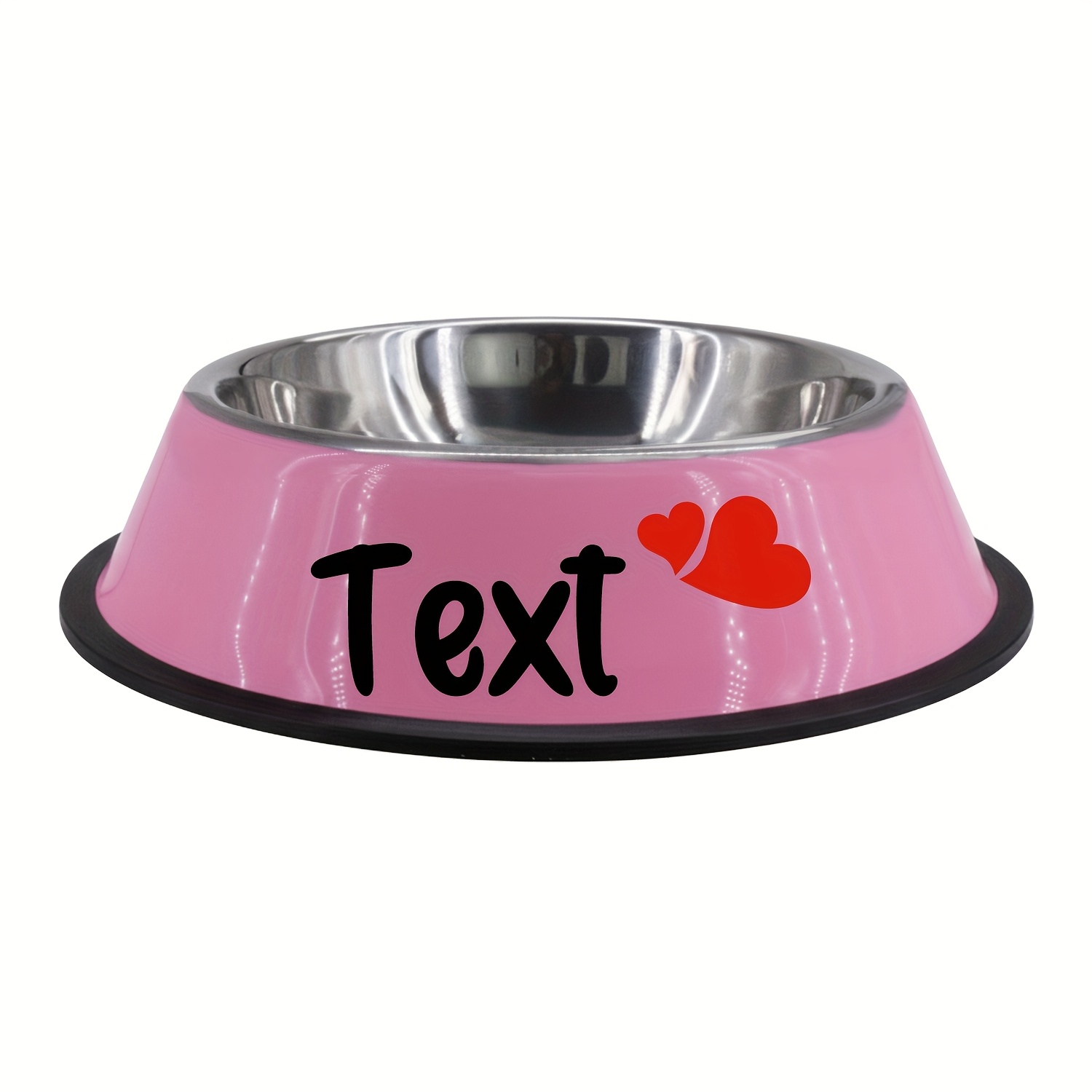 TEMU [customized] Personalized Stainless Steel Pet Bowl With Custom Name For Cats And Dogs Anti Slip Perfect For Food And Easy-clean Nice Gift For