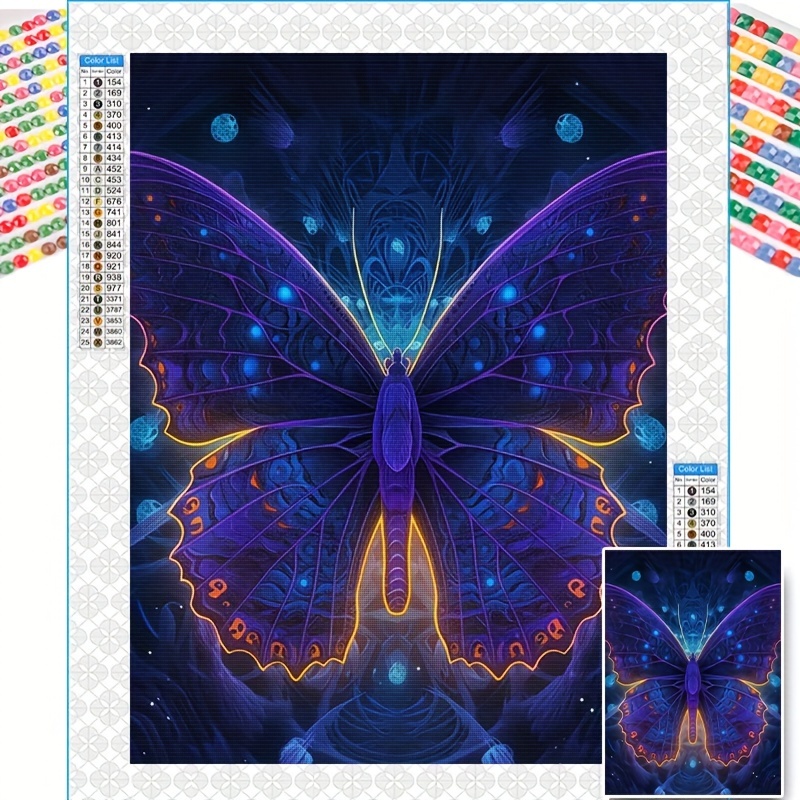 

30x40cm/11.8x15.8in Modern Vertical Poster: Vibrant Butterfly Canvas Art Kit For Home Decoration - Suitable For Beginners And Perfect For Mother's Day, New Year, Or Easter Gifts