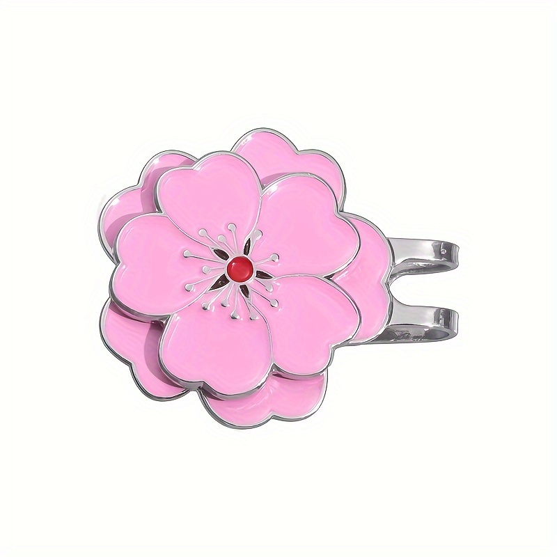 E-shop Kirschblüten Golf Cap mit Magnet Clip Ball Position Mark Cap Magnet Magnet Metall Zubehör Kleines Geschenk