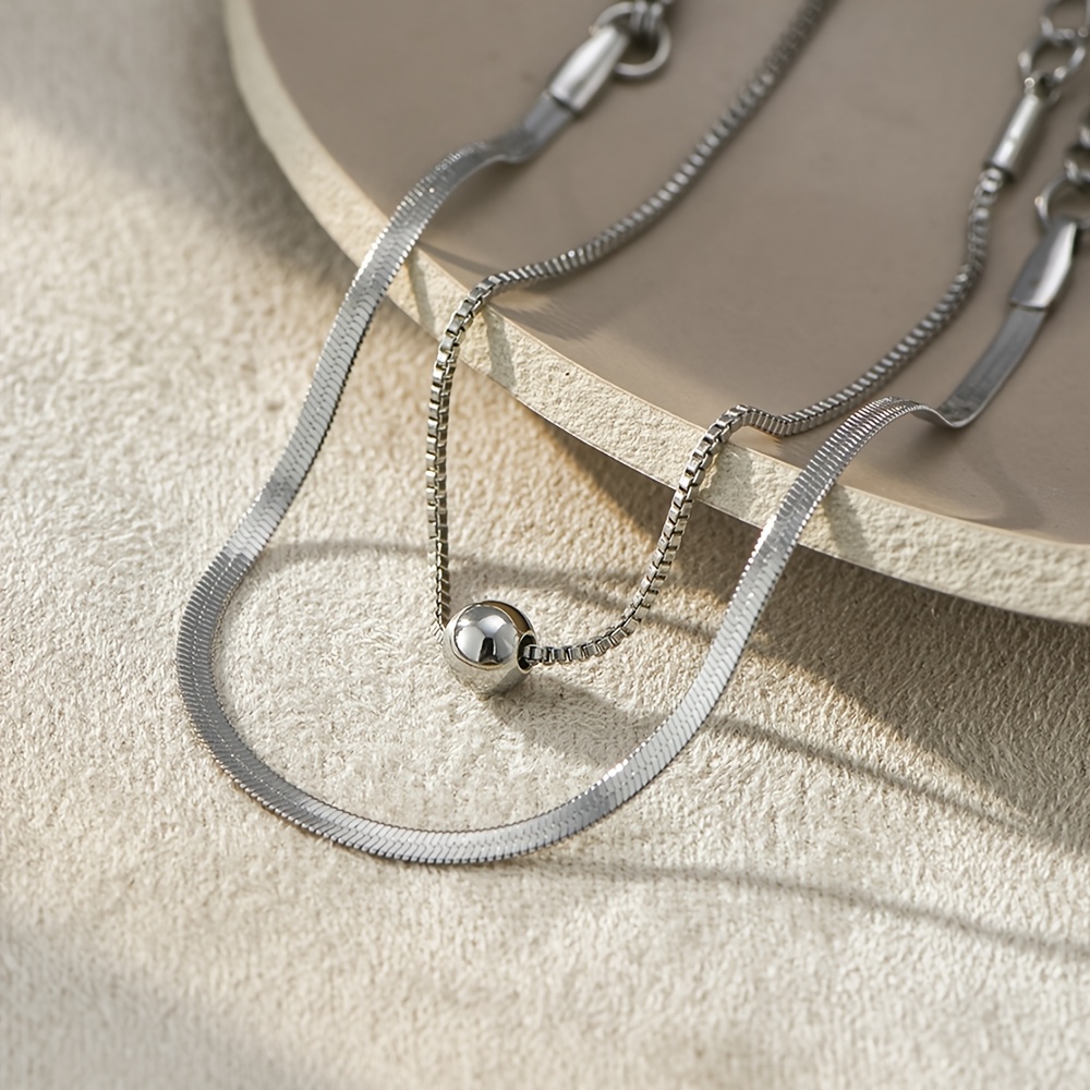 Minimalist Copper Bead Box Chain Bracelet, Daily Wear