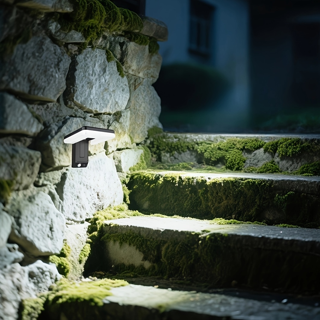 TEMU 1pc Solar Wall Light, Solar Motion Lights Outdoor, Foldable Security Solar Outdoor Lights, 3 Wireless Motion Sensor Solar Lights 120° Foldable
