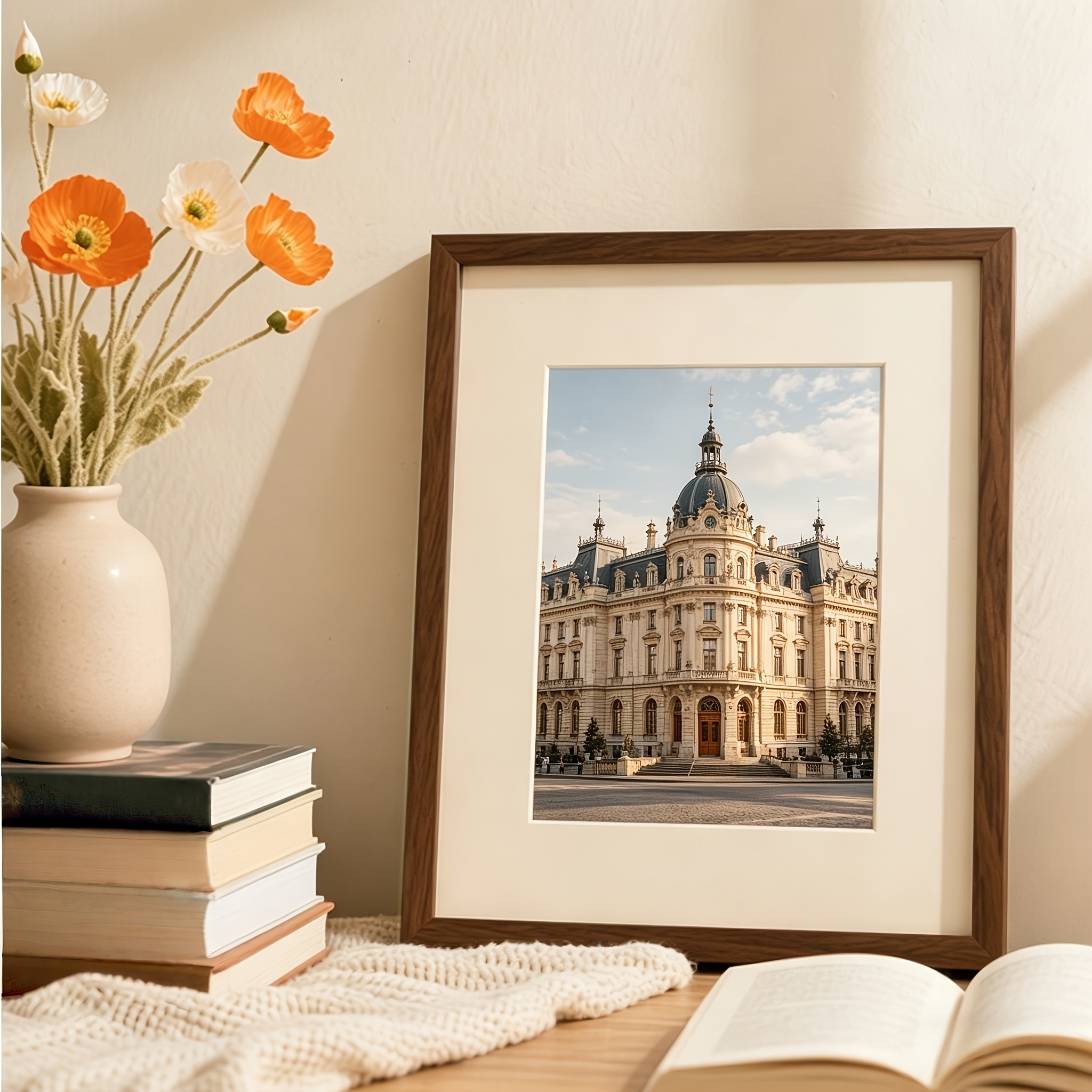 2pcs Photo Frame, A3/A4/30 X 40Cm, Wooden Frame, Photo Wall Set, Table Decoration, Delicate Texture, Living Room/Office/Bedroom Decoration, Poster Frame, File Frame, Minimalist Style, Versatile Decoration, Suitable for Wall And Desktop