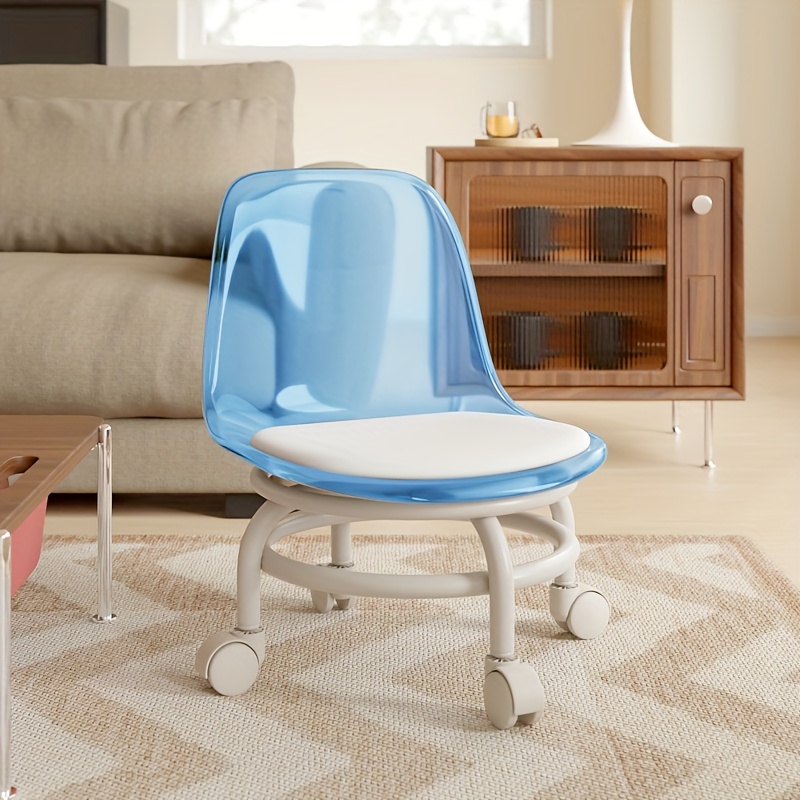 low rolling stool low roller seat stool backrest swivel Temu