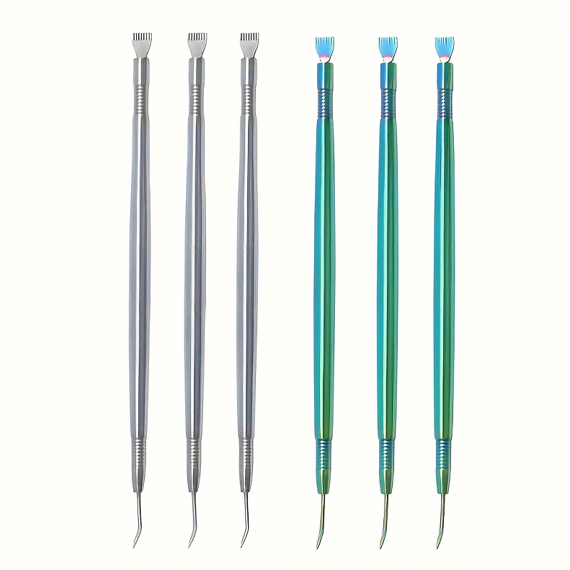 

2pcs Stainless Steel Eyelash Separator & Grafting Tool Set - Hypoallergenic, No Battery Needed