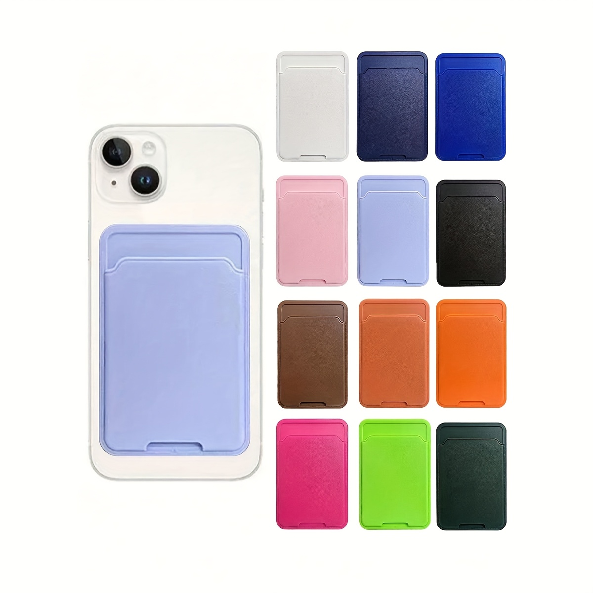 1pc mobile phone back sticker card sleeve phone case independent card holder card sleeve phone accessory strong stable adsorption self   back card   clip type accessory ultra thin wear resistant support bank card access card storage