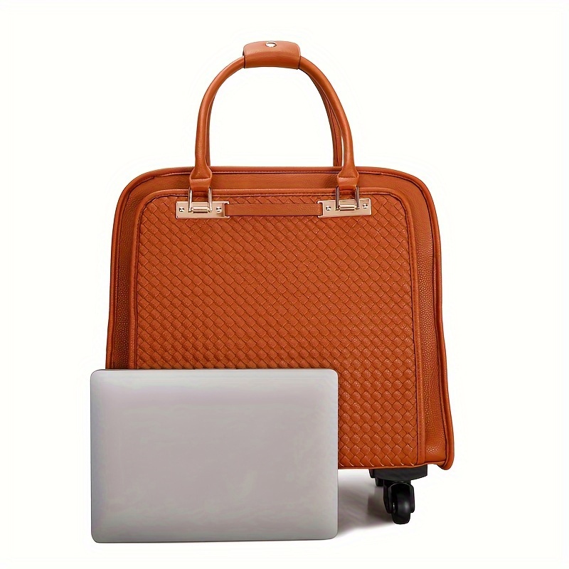 

Minimally Woven Large Capacity Briefcase, Hand Luggage Bag With Roller